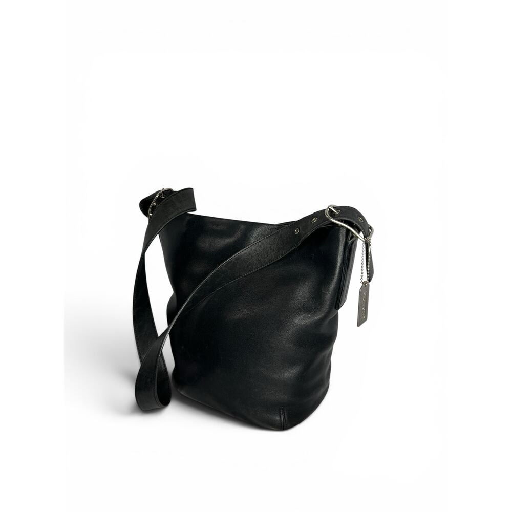 Vintage Coach Legacy Soho Black Leather Bucket Shoulder Bag Hobo 9186